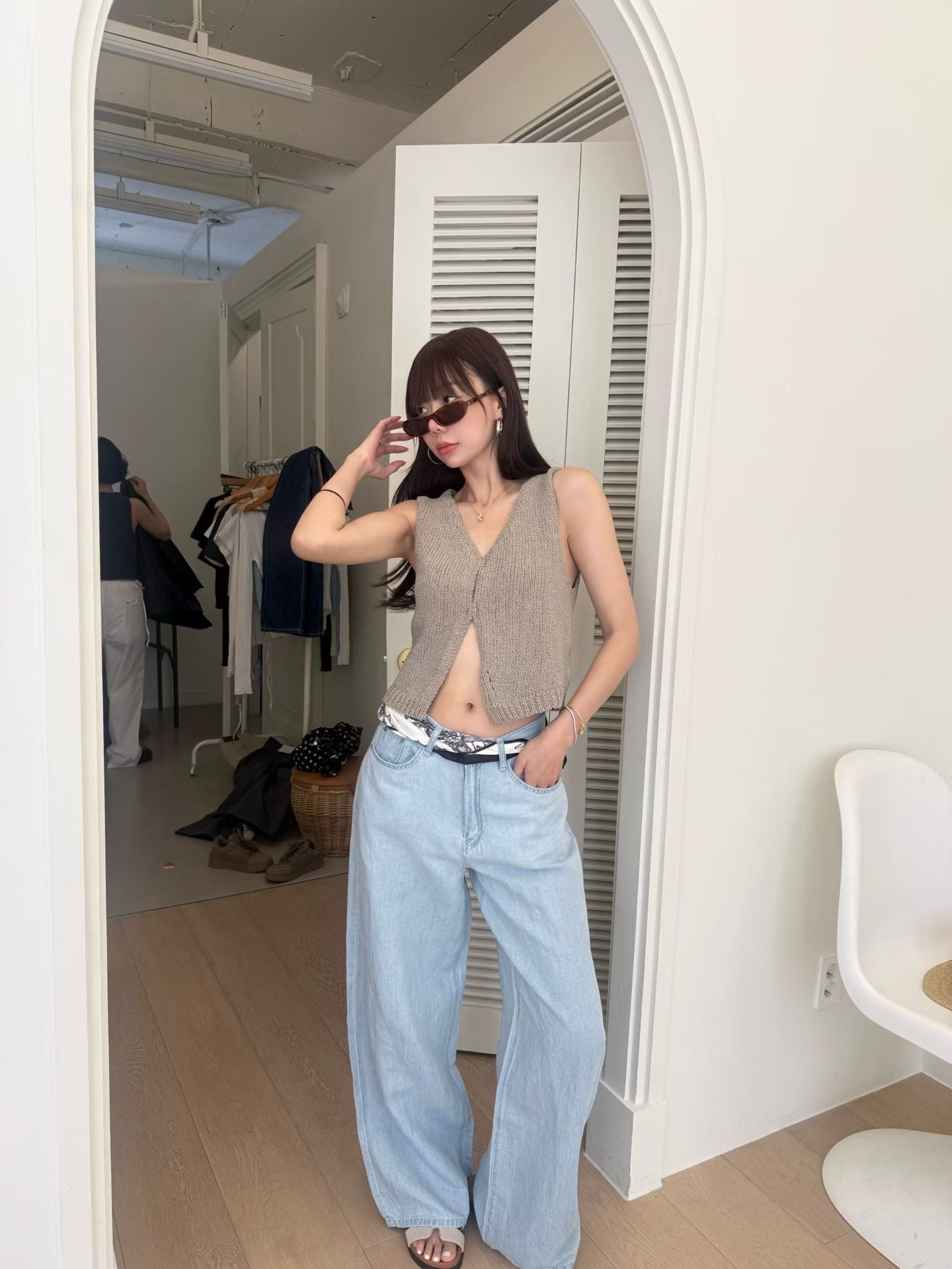 Cool Wide Leg Denim Jeans