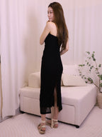 Summer Cross Neck Maxi Dress with pads