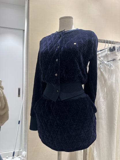 Rhombus Shape Jacket & Skirt