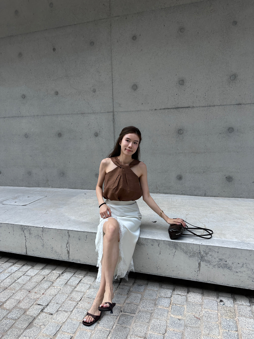 Cross Neck Chiffon Tank Top
