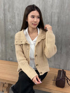 Big Neck Knitted Jacket