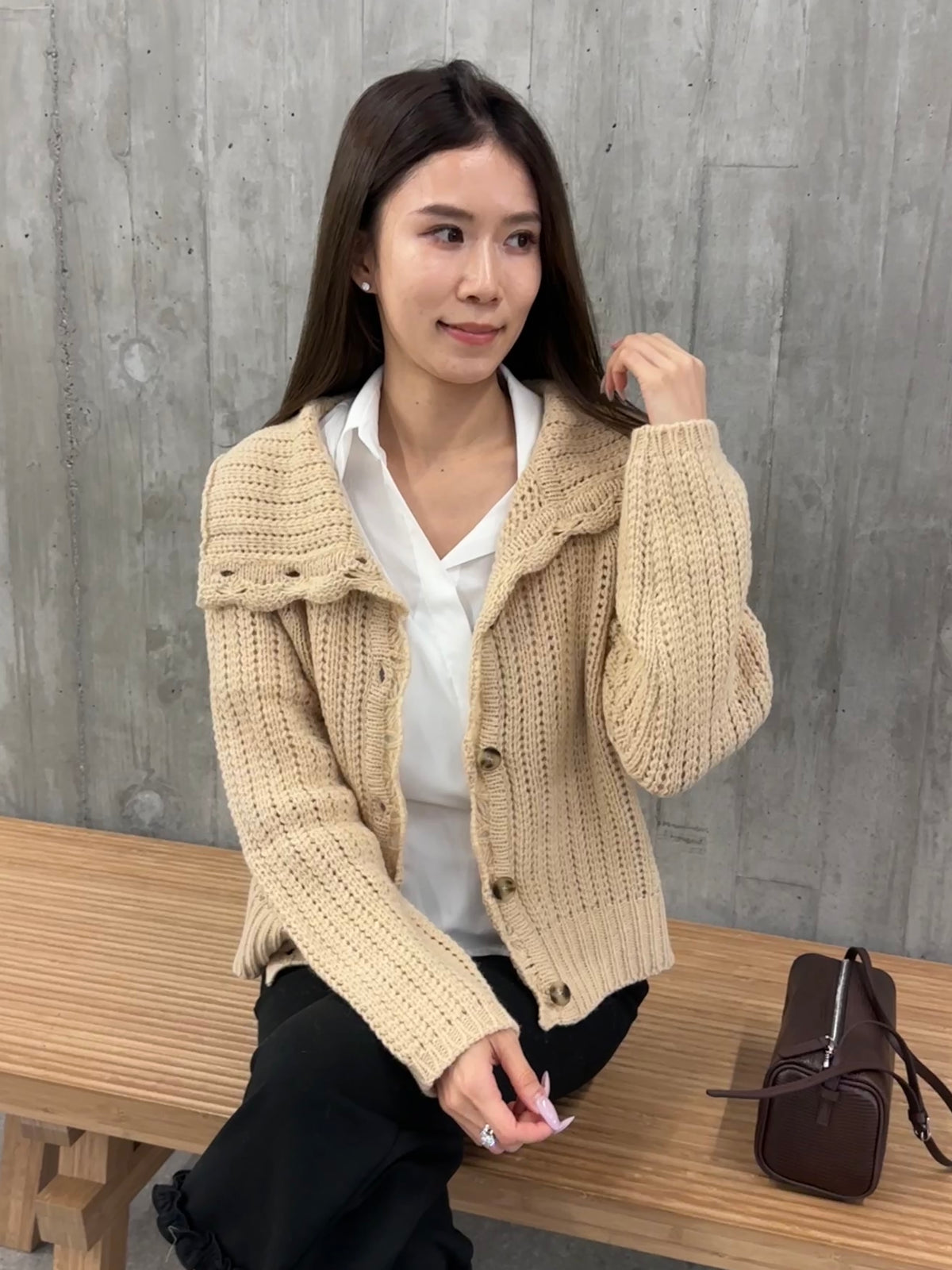 Big Neck Knitted Jacket