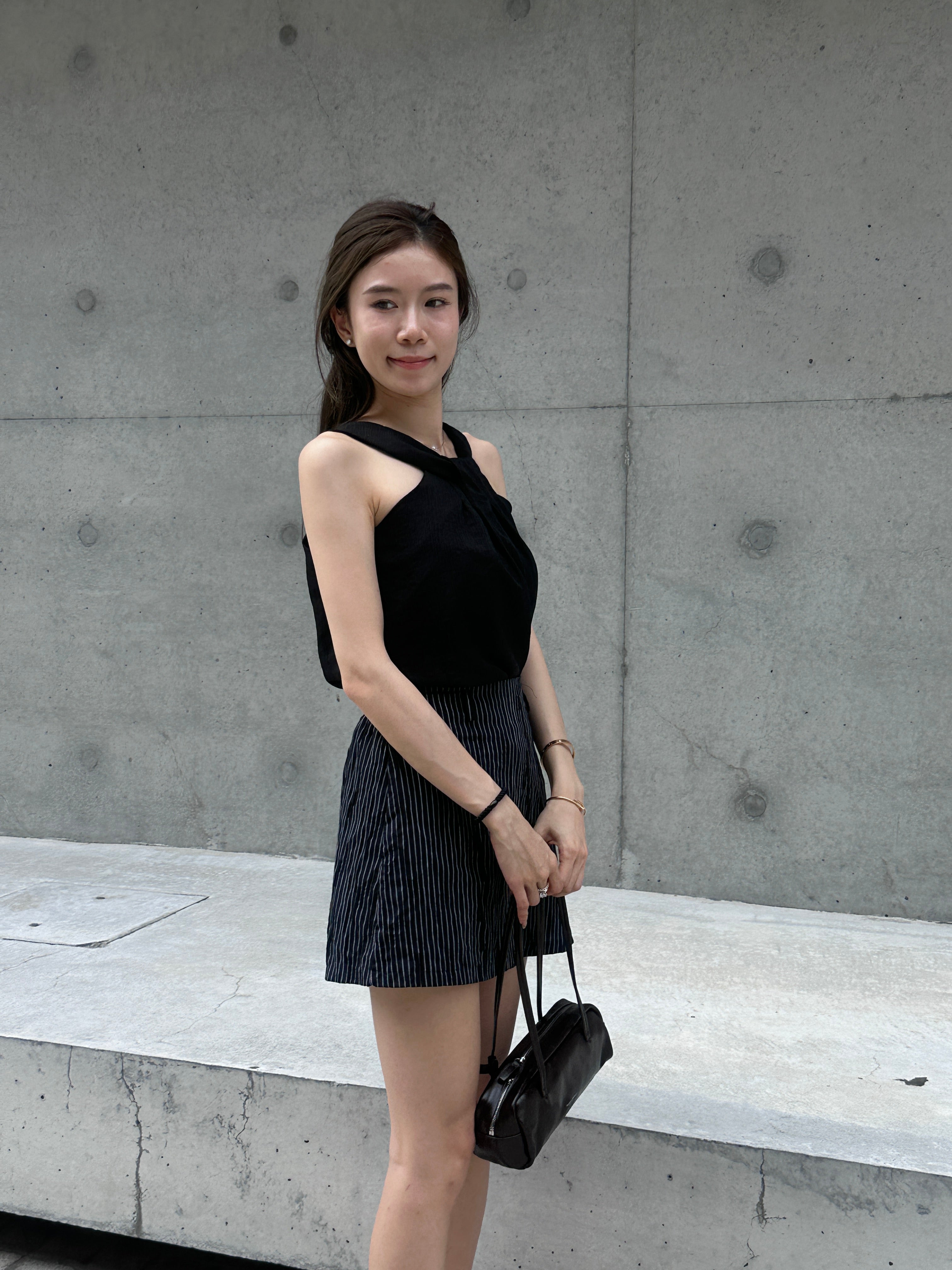 Cross Neck Chiffon Tank Top