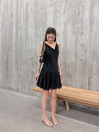 Silky Ruffles Mini Dress