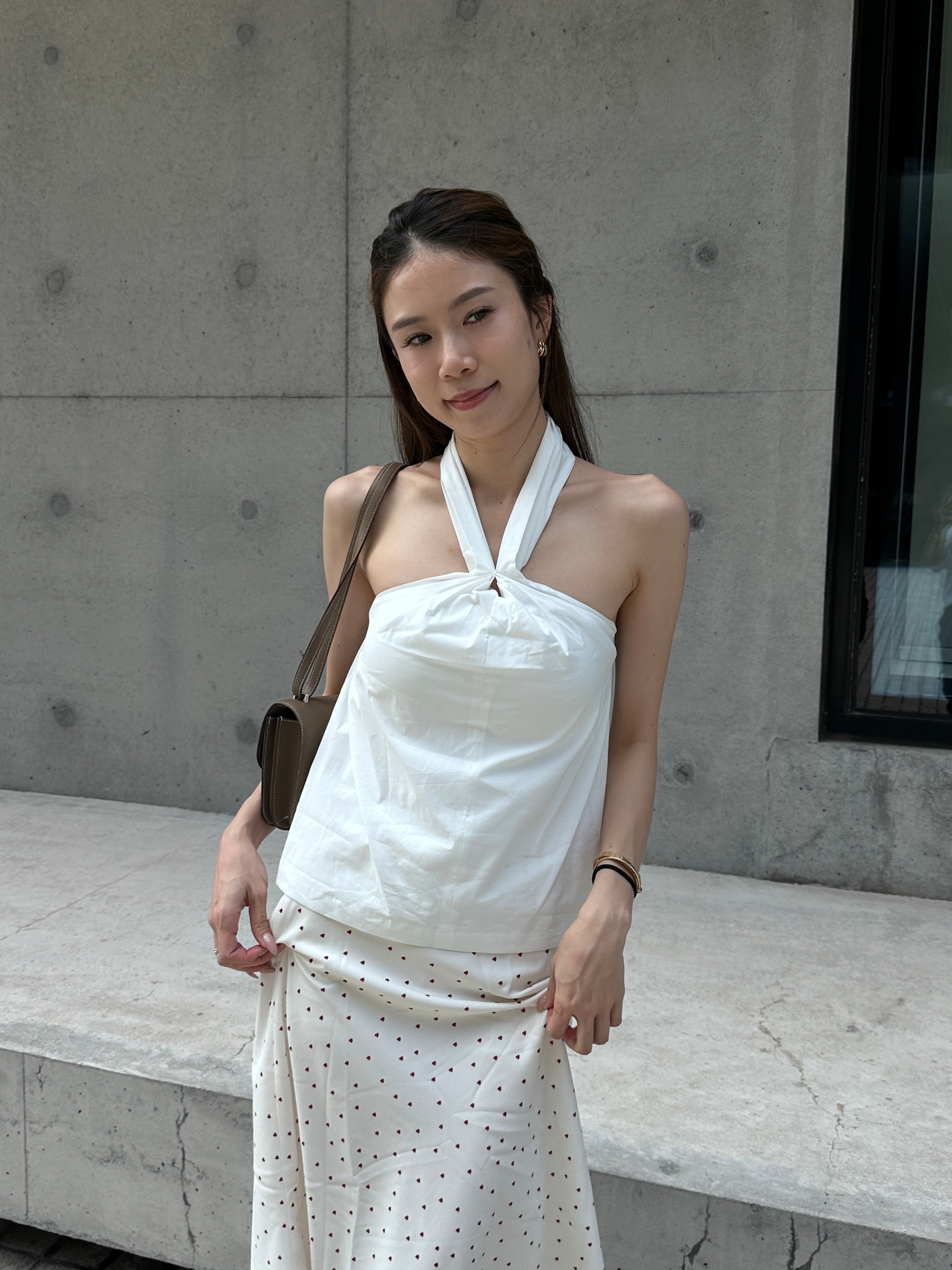 Cross Neck Shirt Tank Top