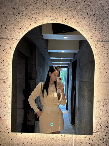 Rhombus Shape Jacket & Skirt