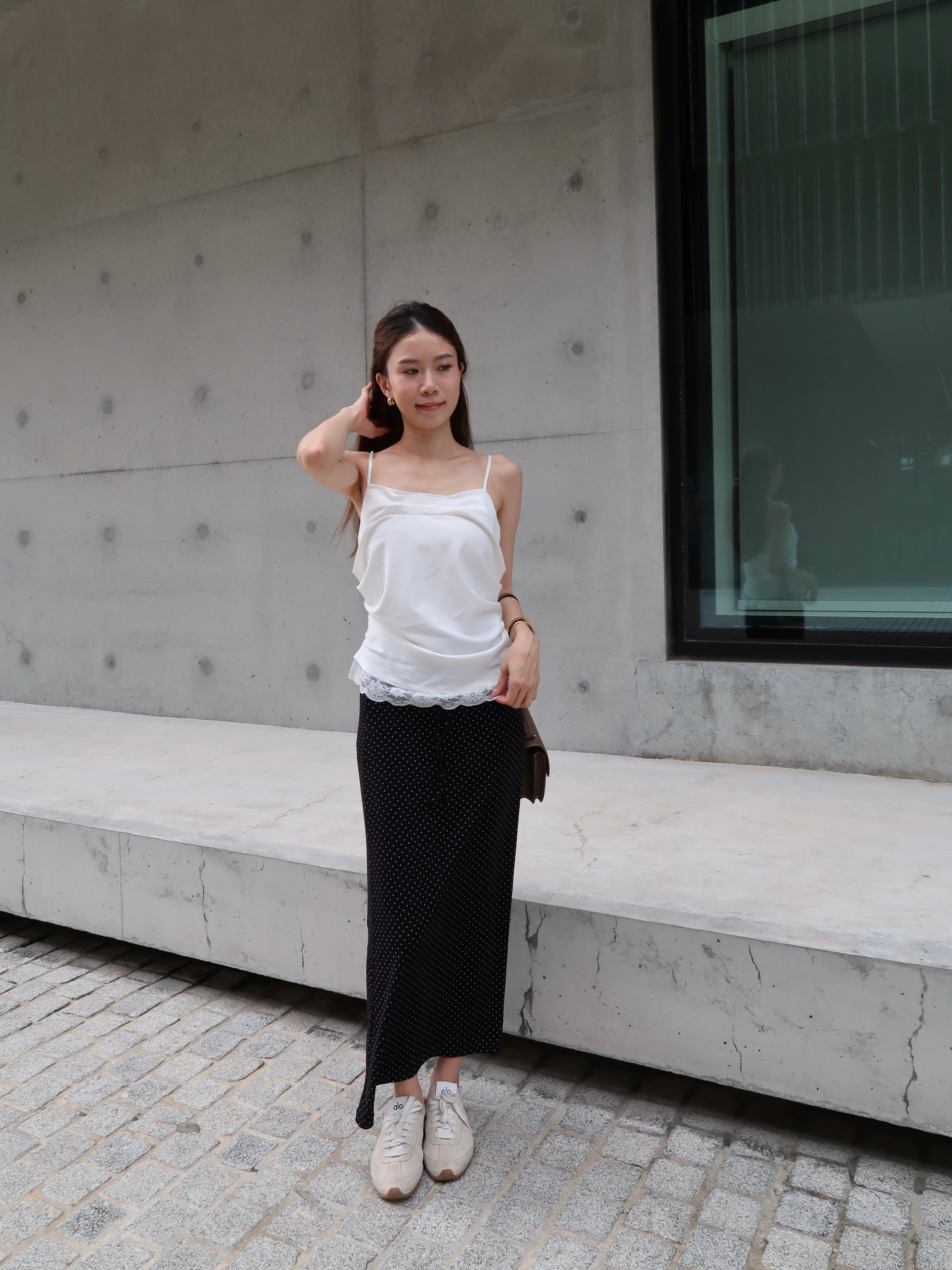 Dotted Cotton Maxi Dress