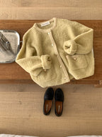 Wool Gold Button Cardigan