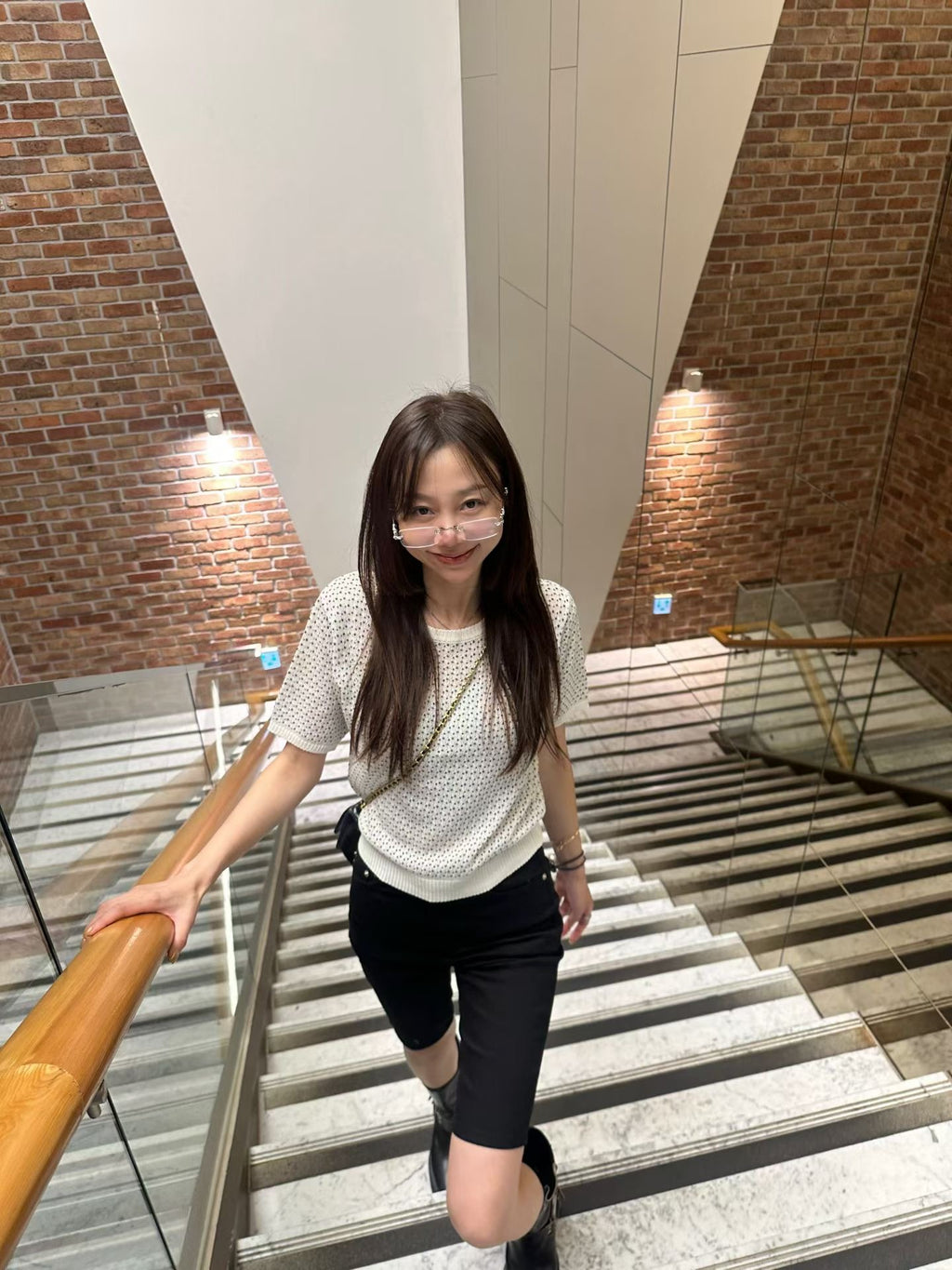 Dotted Knitted T Top