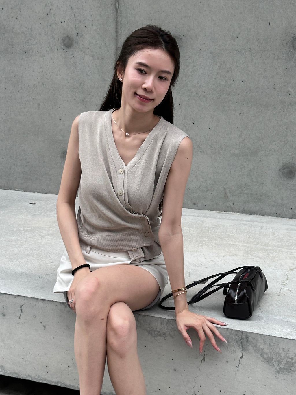 Knitted Buttom Up Vest