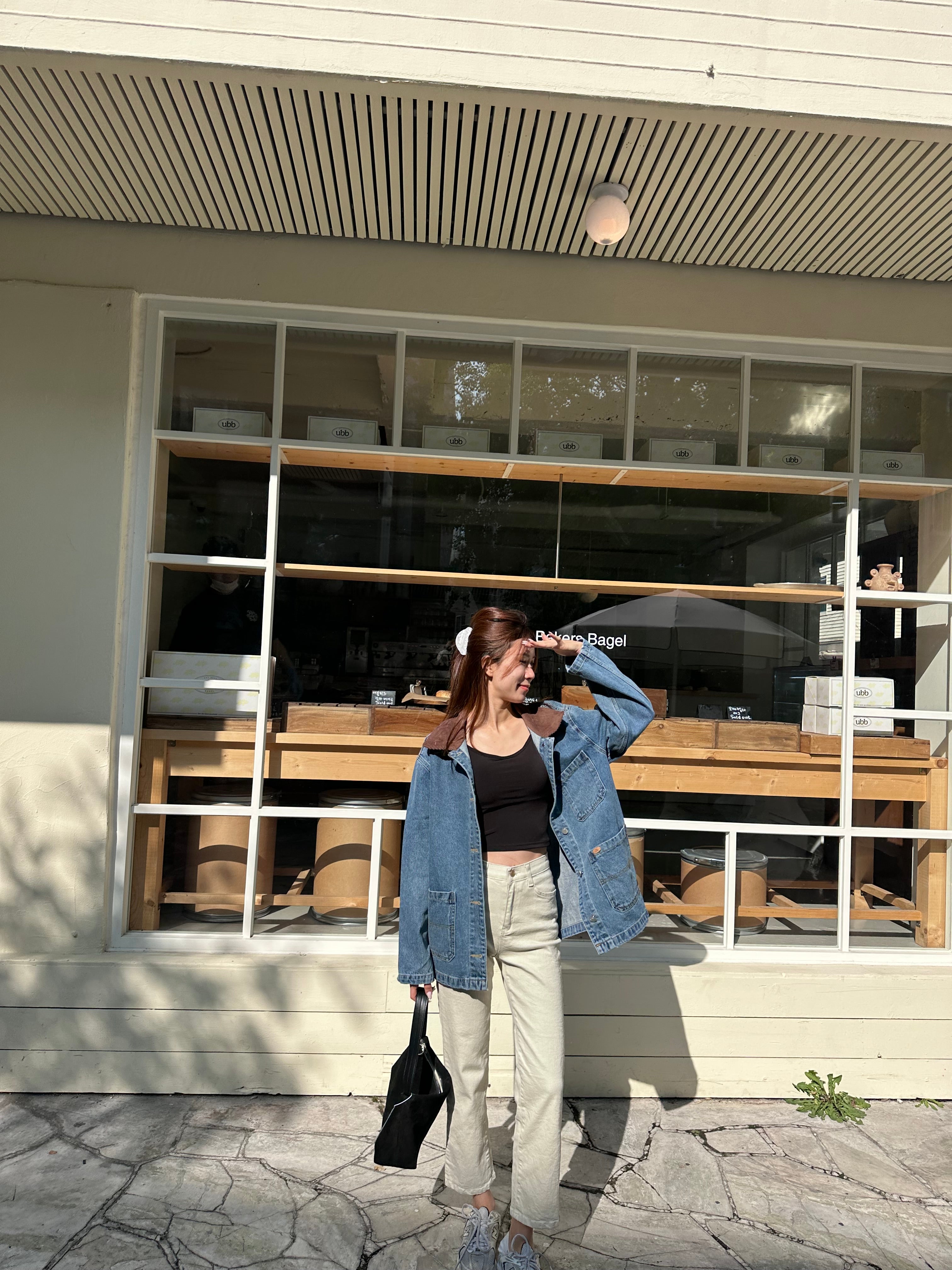 Mix Collar Denim Jacket