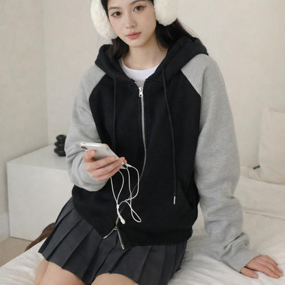 Mix Sleeves Colour Hoodie