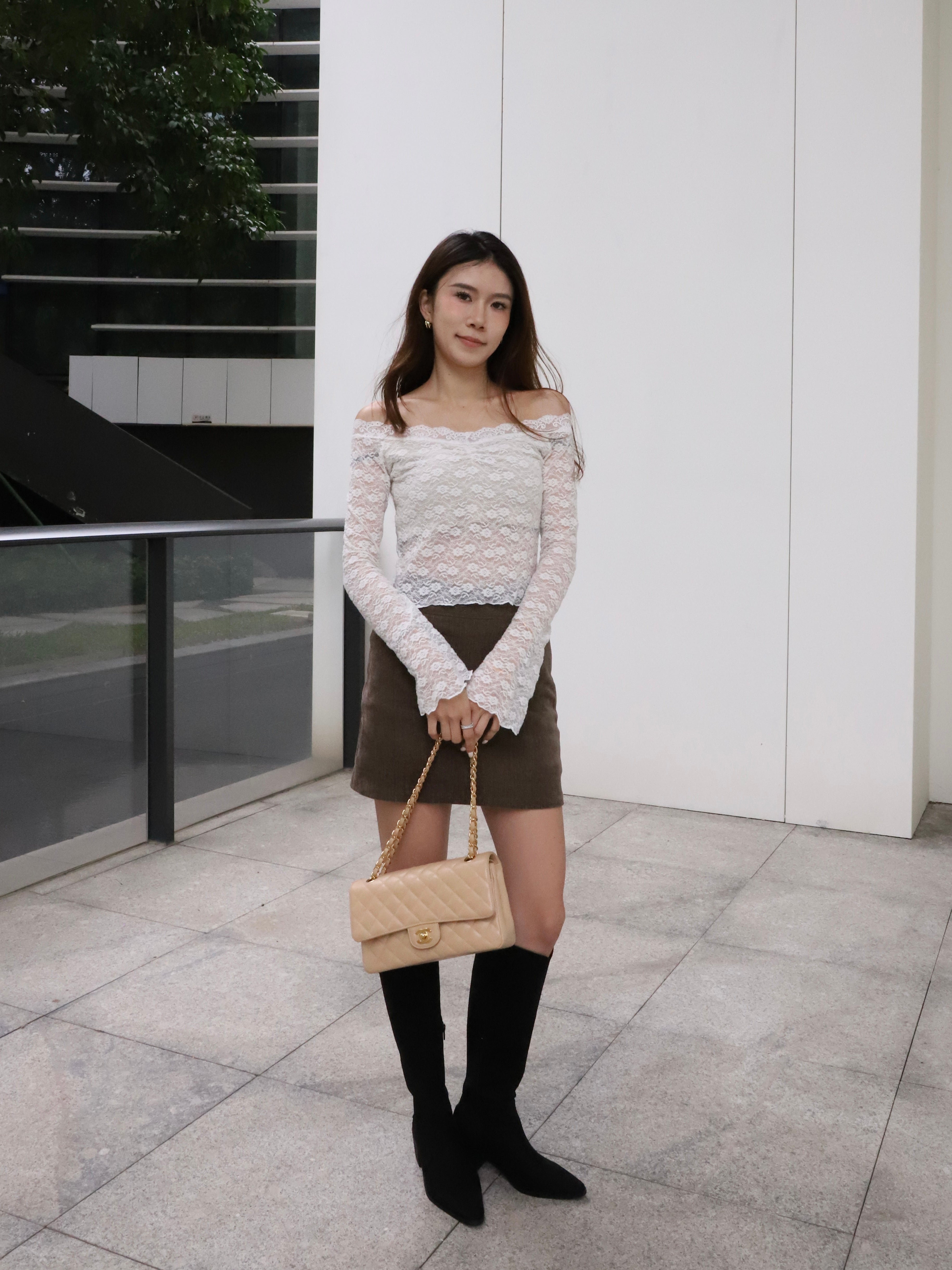 Whole Lace Off Shoulder Top