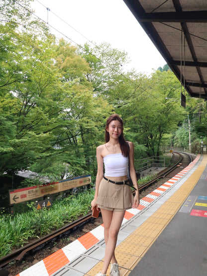 Double Skirt Shorts with belt