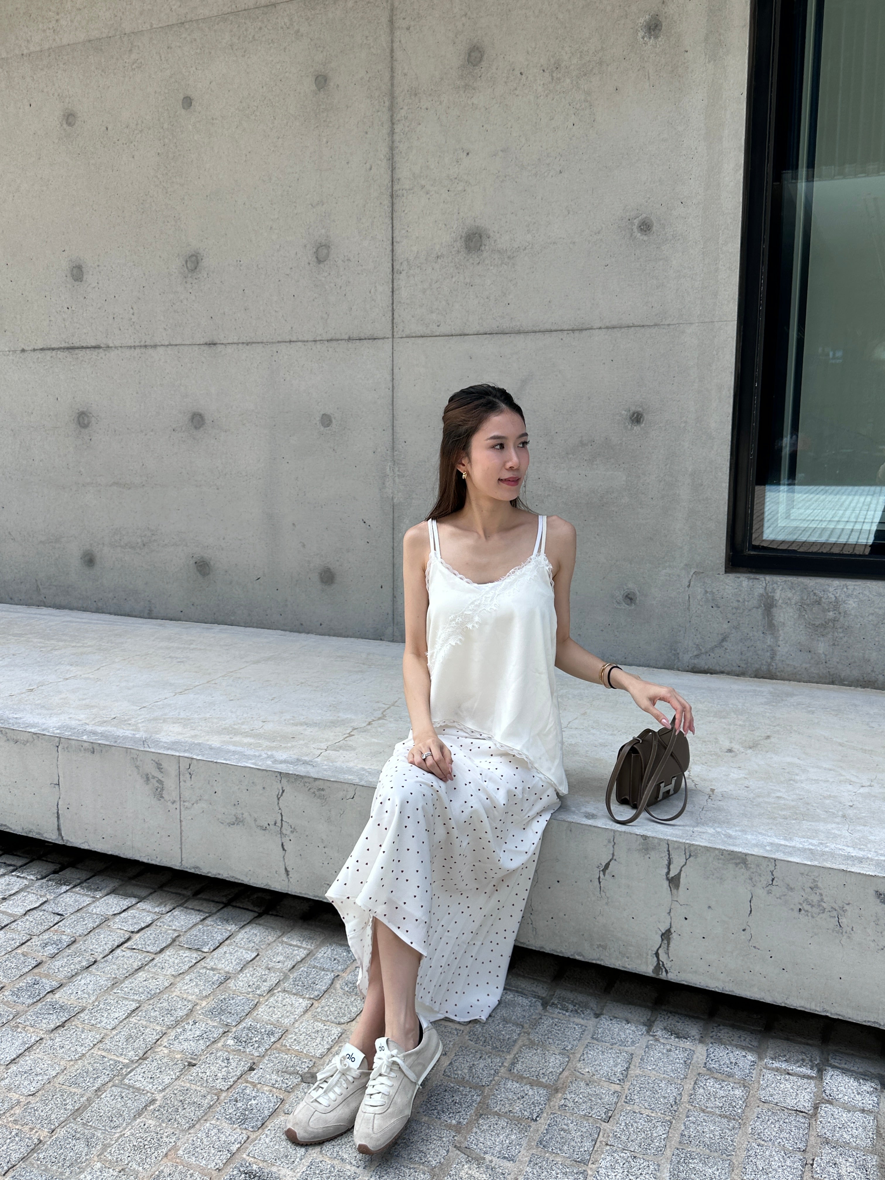 Lace Slide Cut Tank Top