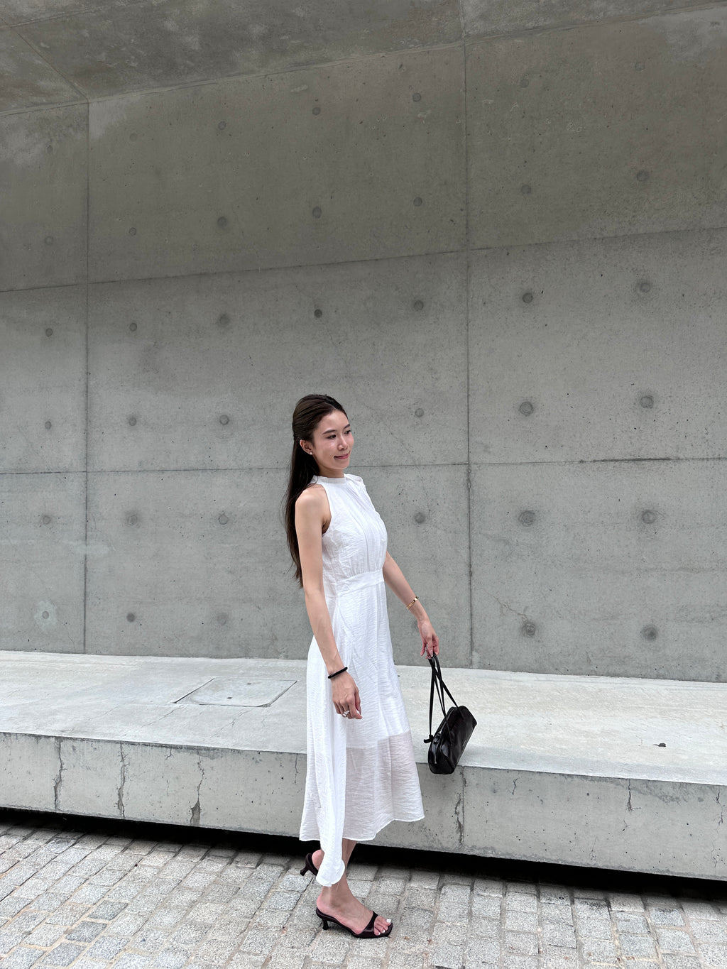 Holiday Tied Neck Maxi Dress