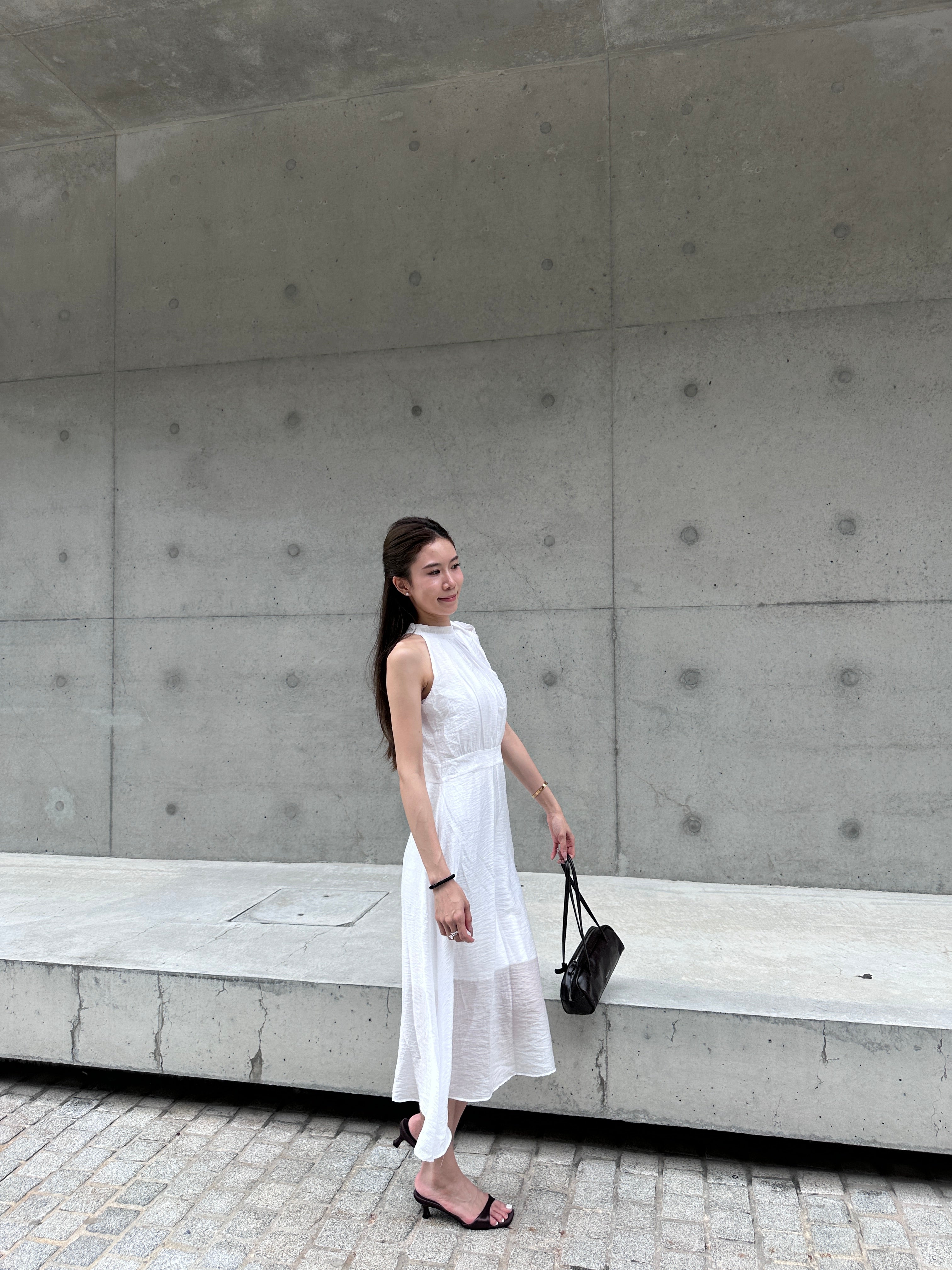 Holiday Tied Neck Maxi Dress