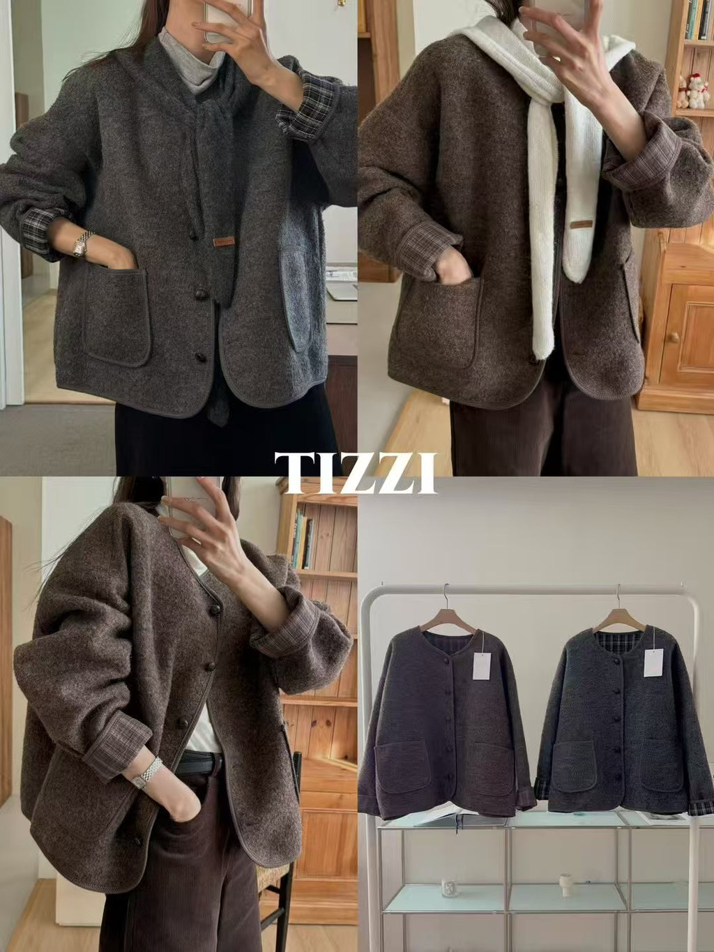Round Neck Loose Jacket