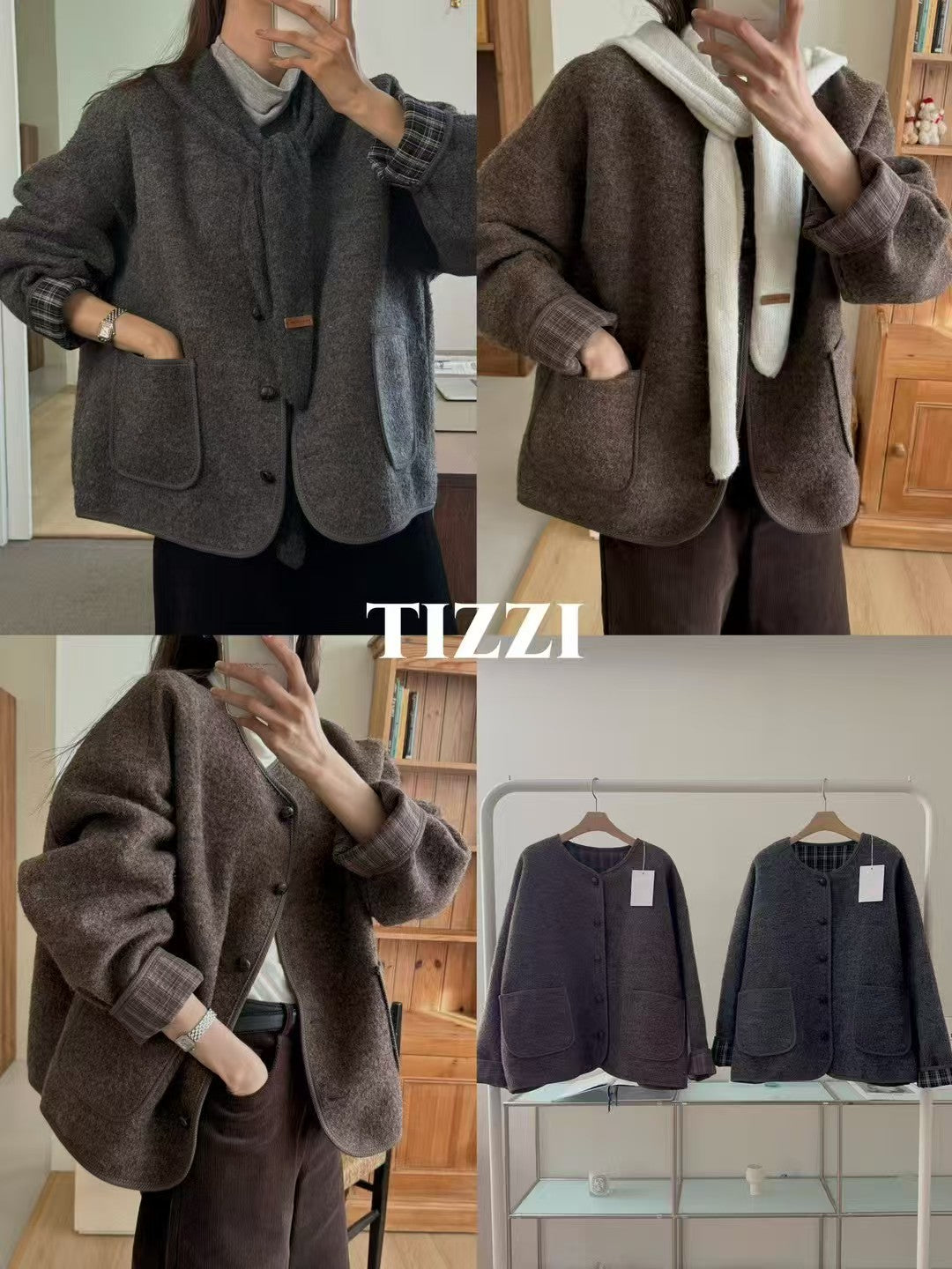 Round Neck Loose Jacket