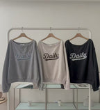 Boat Neck Sweatshirt