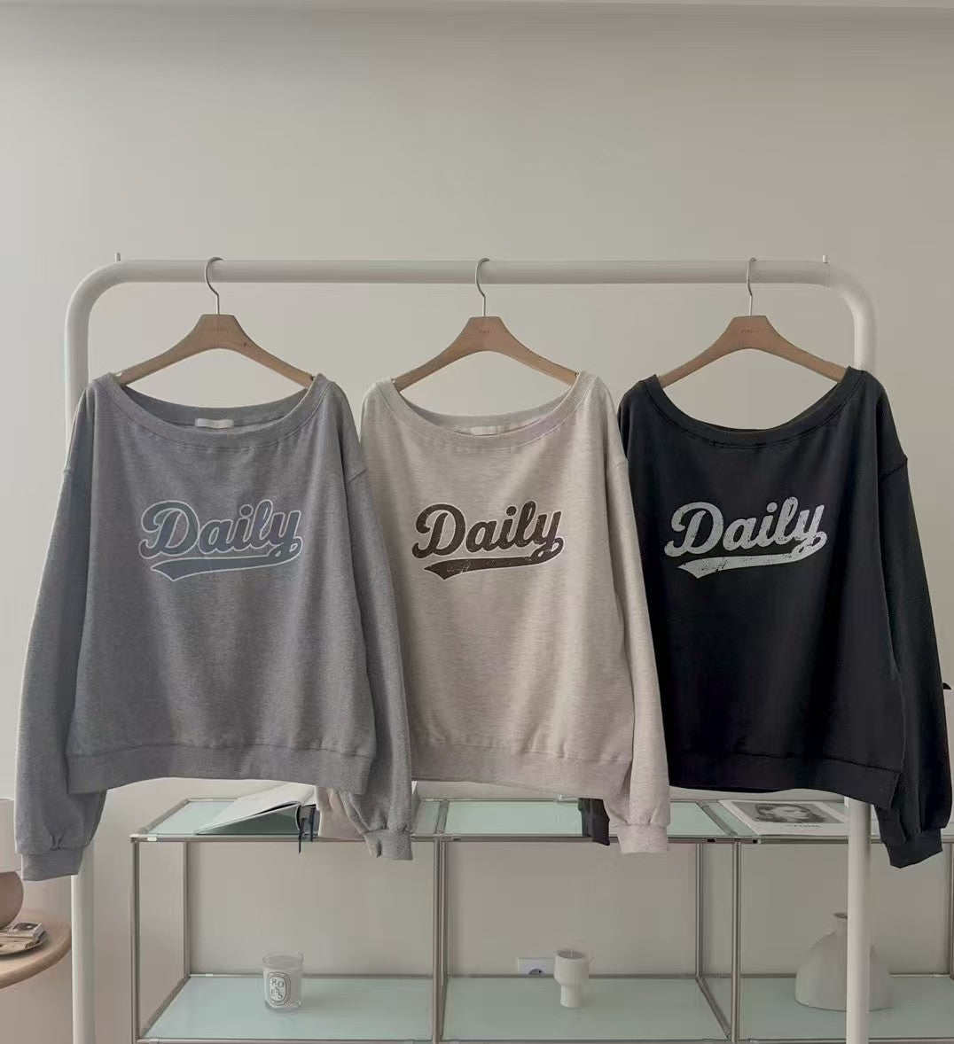 Boat Neck Sweatshirt
