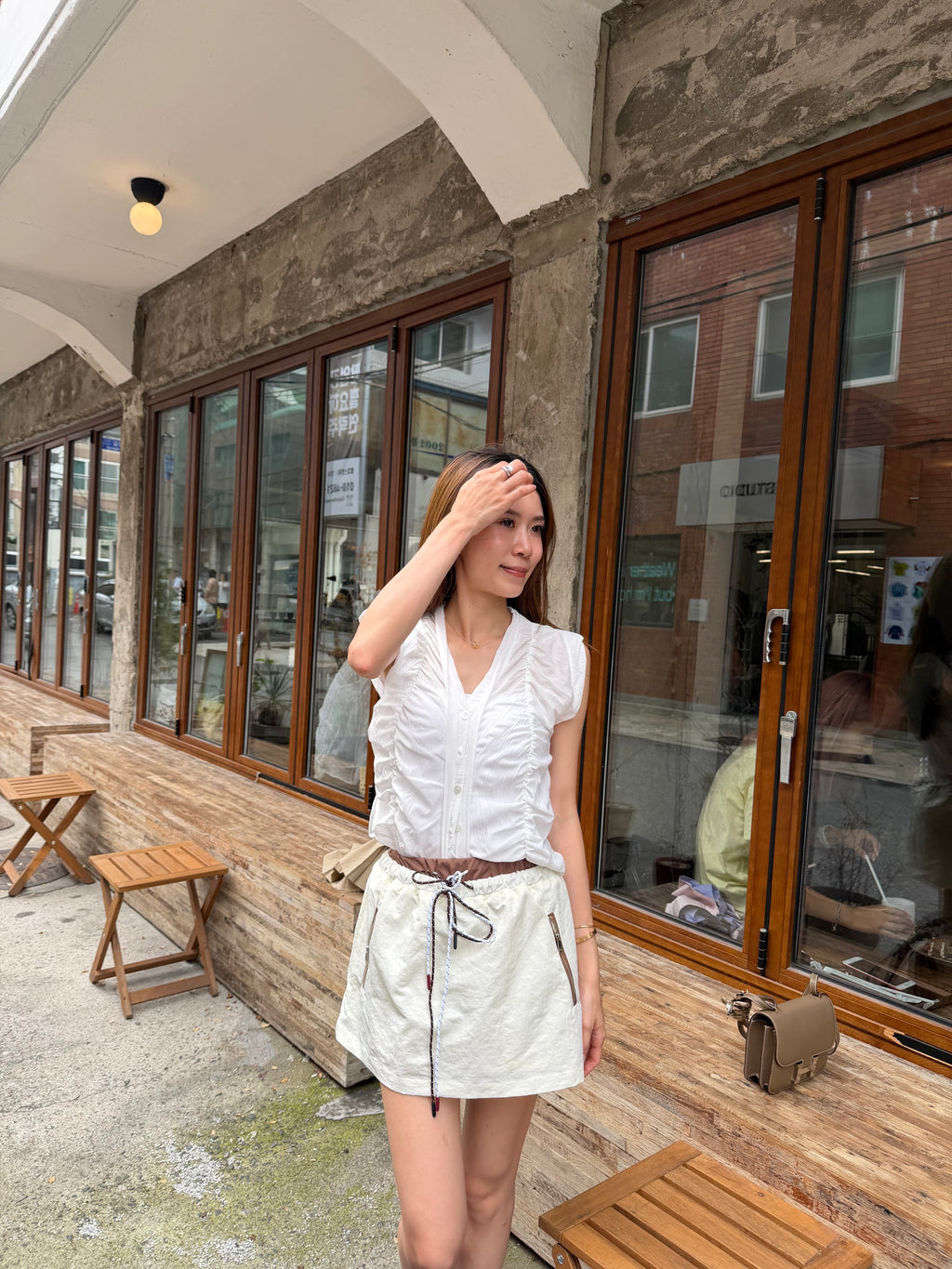 Mix Tied Cargo Skirt