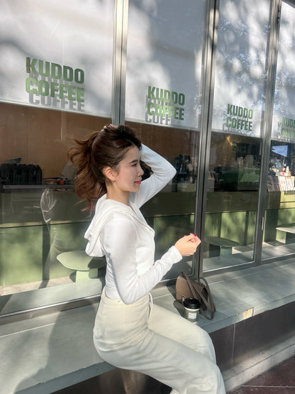 Left Zipped Hooded Sweatshirt