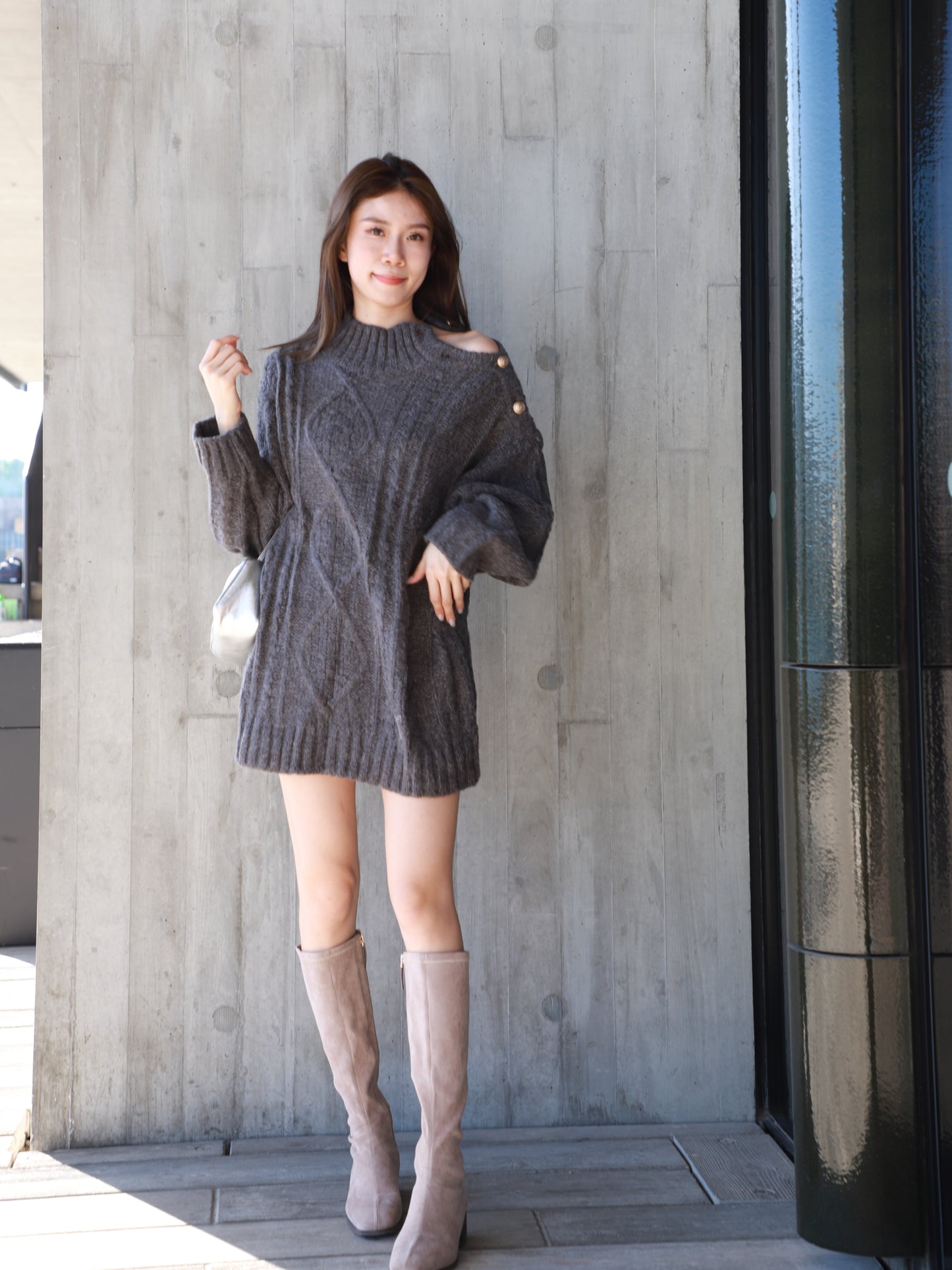 Big Button Oversized Sweater