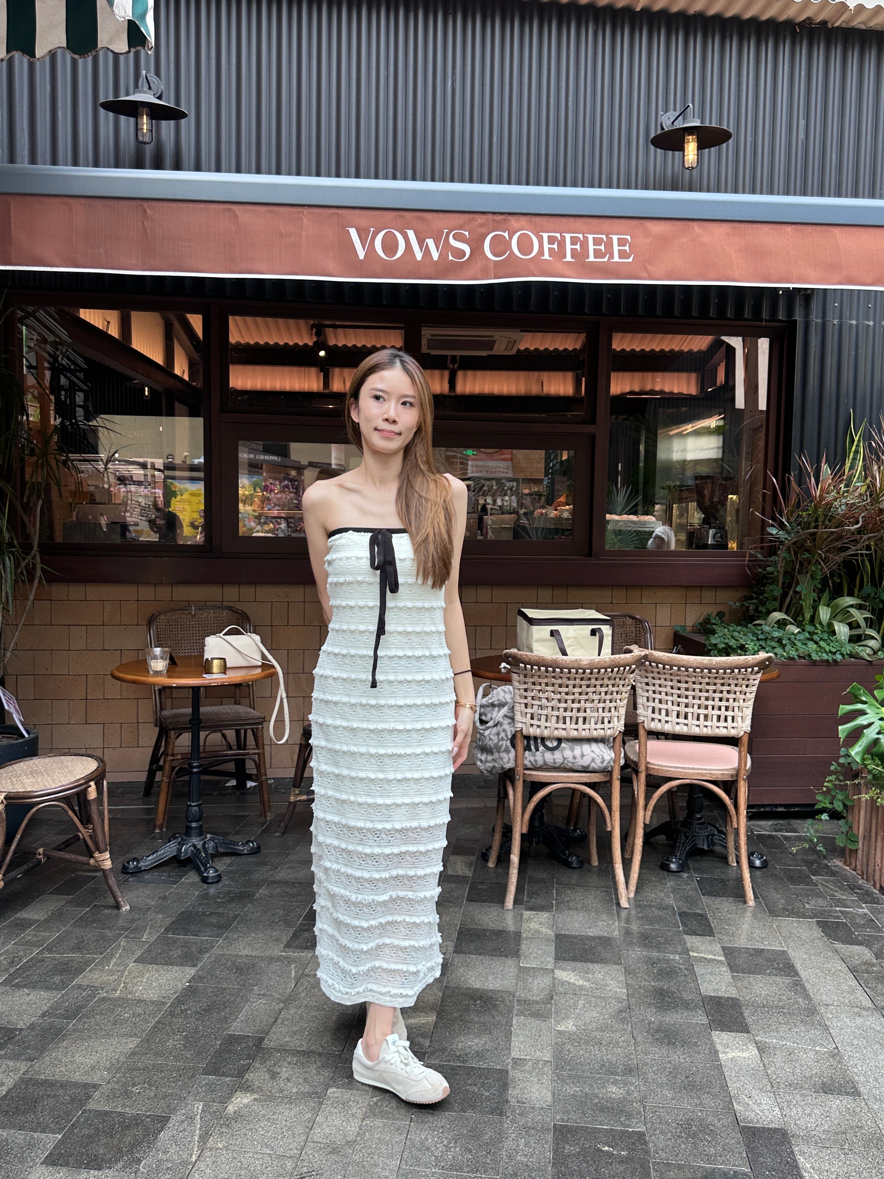 Off Shoulder Ruffles Maxi Dress