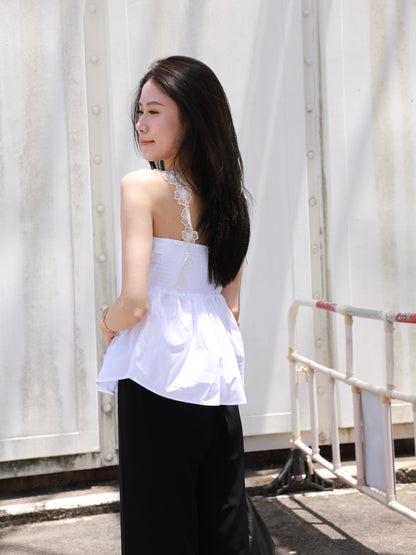 Flowery Shoulder Shirt Top