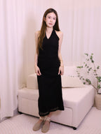 Summer Cross Neck Maxi Dress with pads