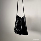 Real Leather Tied Long Shoulder Bag