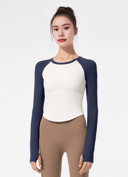 Mix Colour Long Sleeves Top