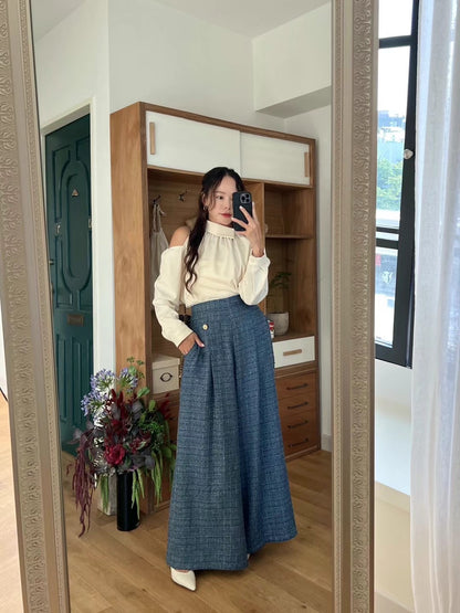 Tweed High Waist Pants