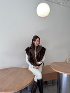Rabbit Fur Vest with hat