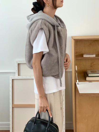 Rabbit Fur Vest with hat