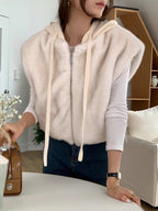 Rabbit Fur Vest with hat