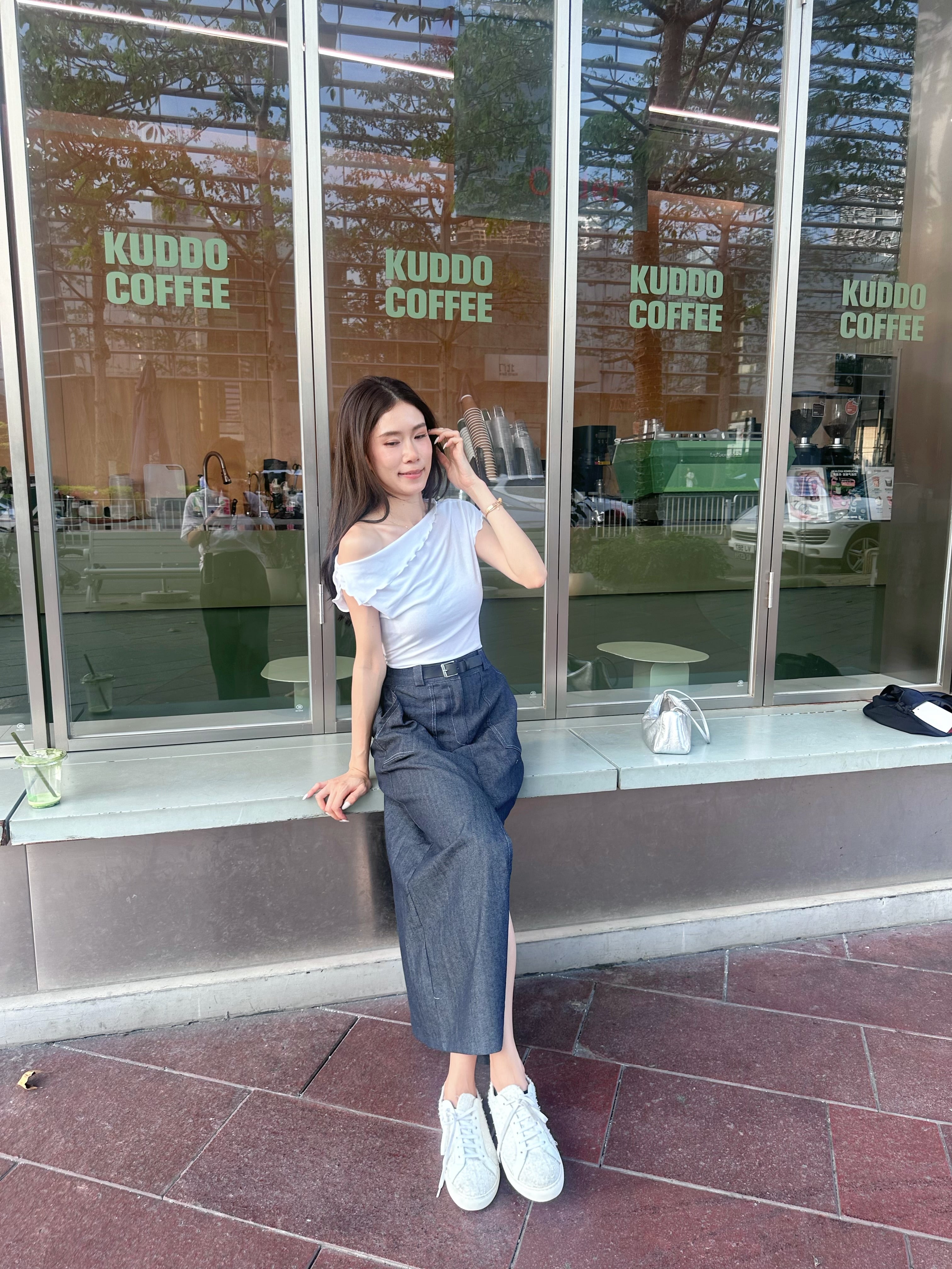 Linen Button In Maxi Skirt