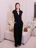 Cotton Button Up Jumpsuit
