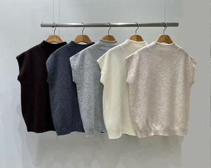 Wool Short Sleeves Top