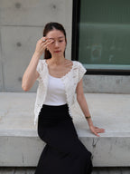 Flowery Knitted T Shirt