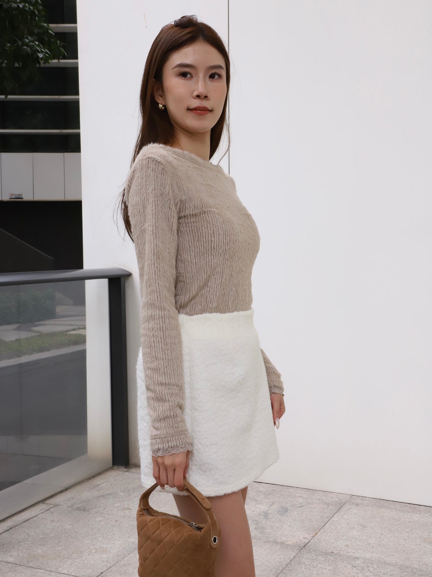 High Fluffy Long Sleeves Top