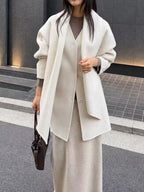 Wide Collar Tie Coat