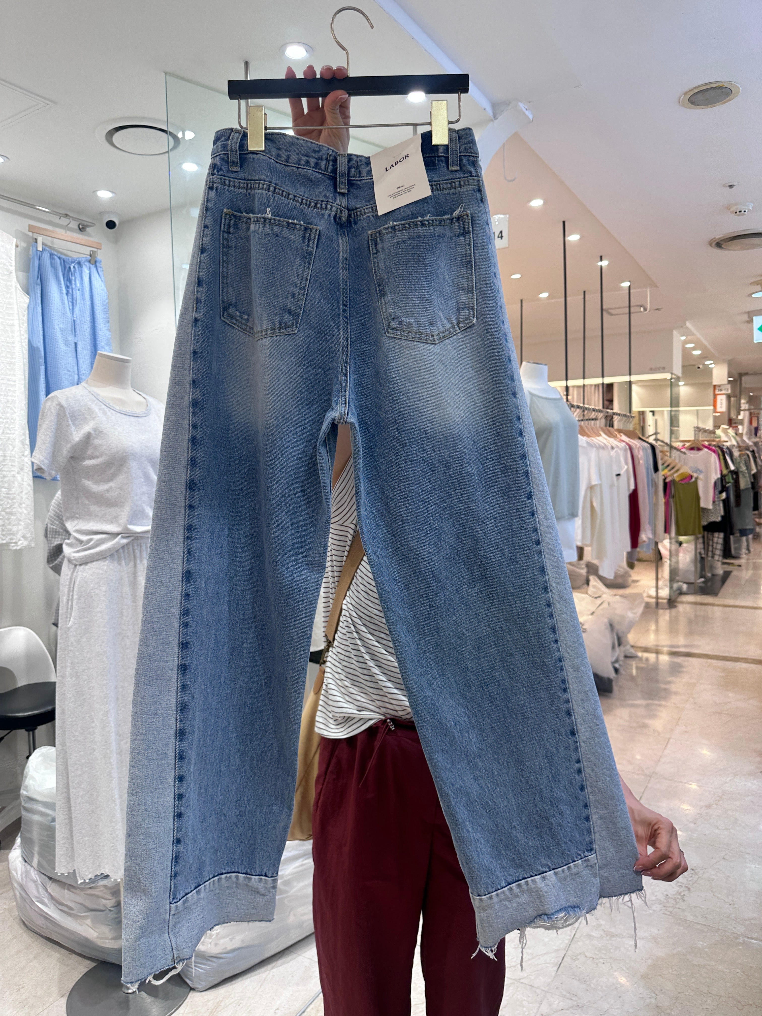 No. 376 Mixed Lined Denim Jeans