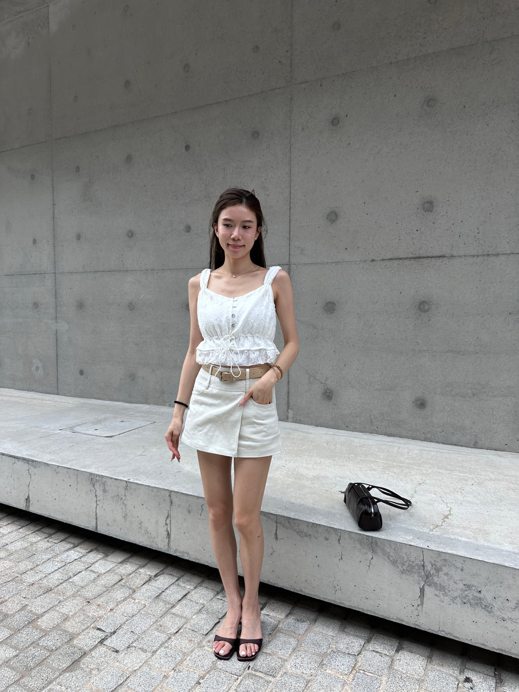 Whole Lace Tied Tank Top