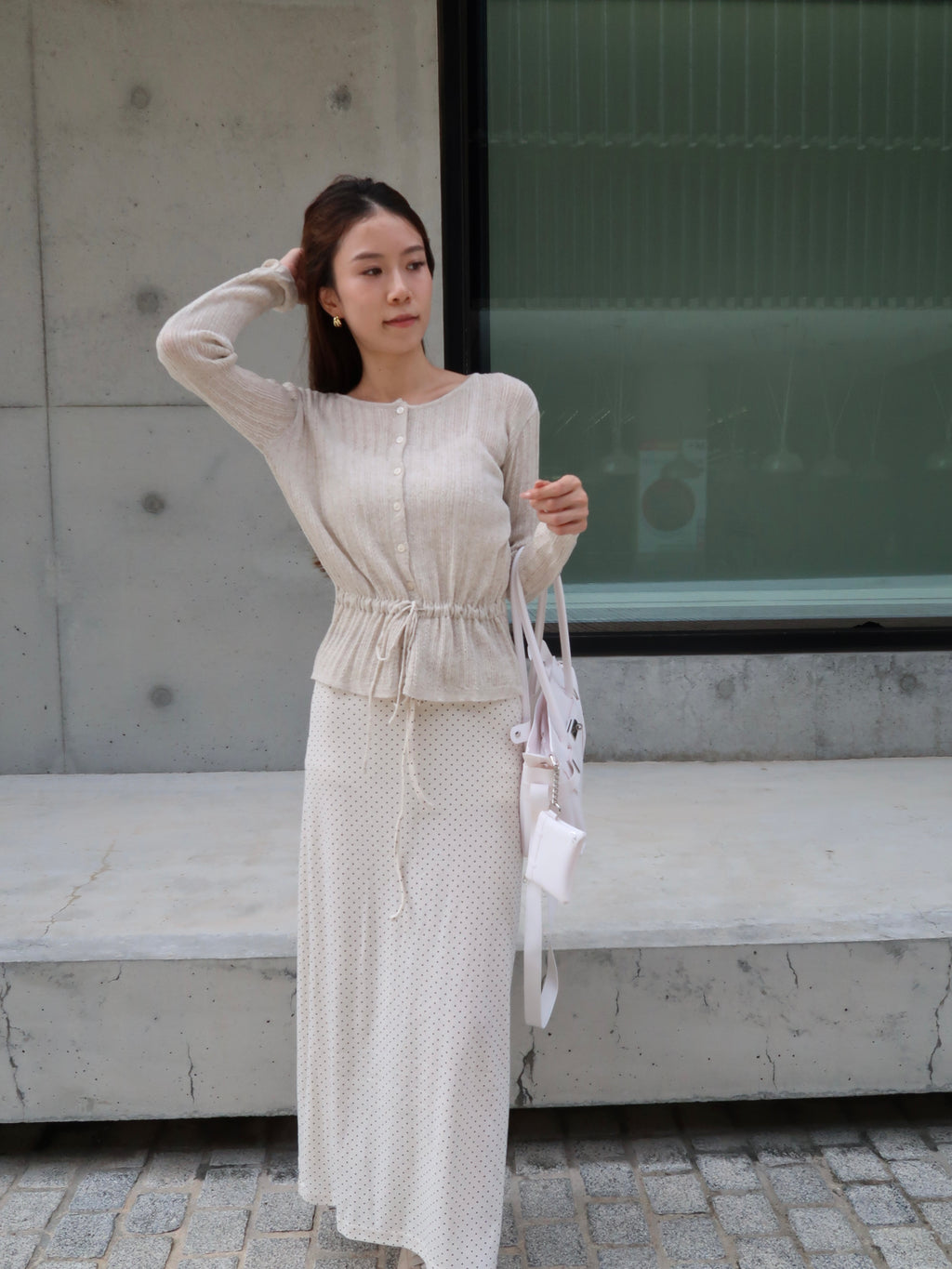 Linen Tied Waist Cardigan