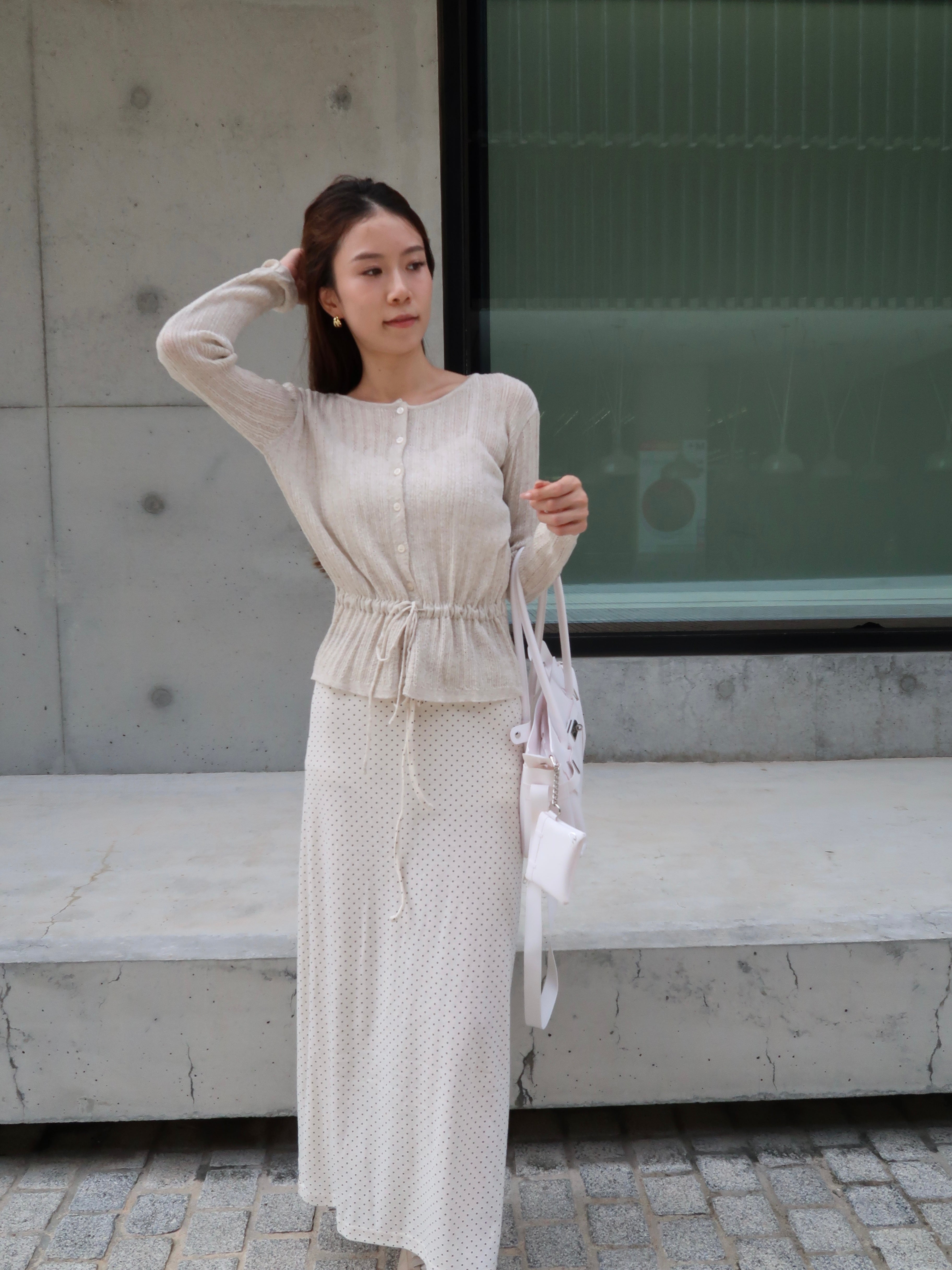 Linen Tied Waist Cardigan