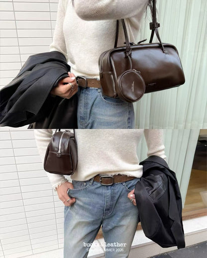 Real Leather Box Bag 大號