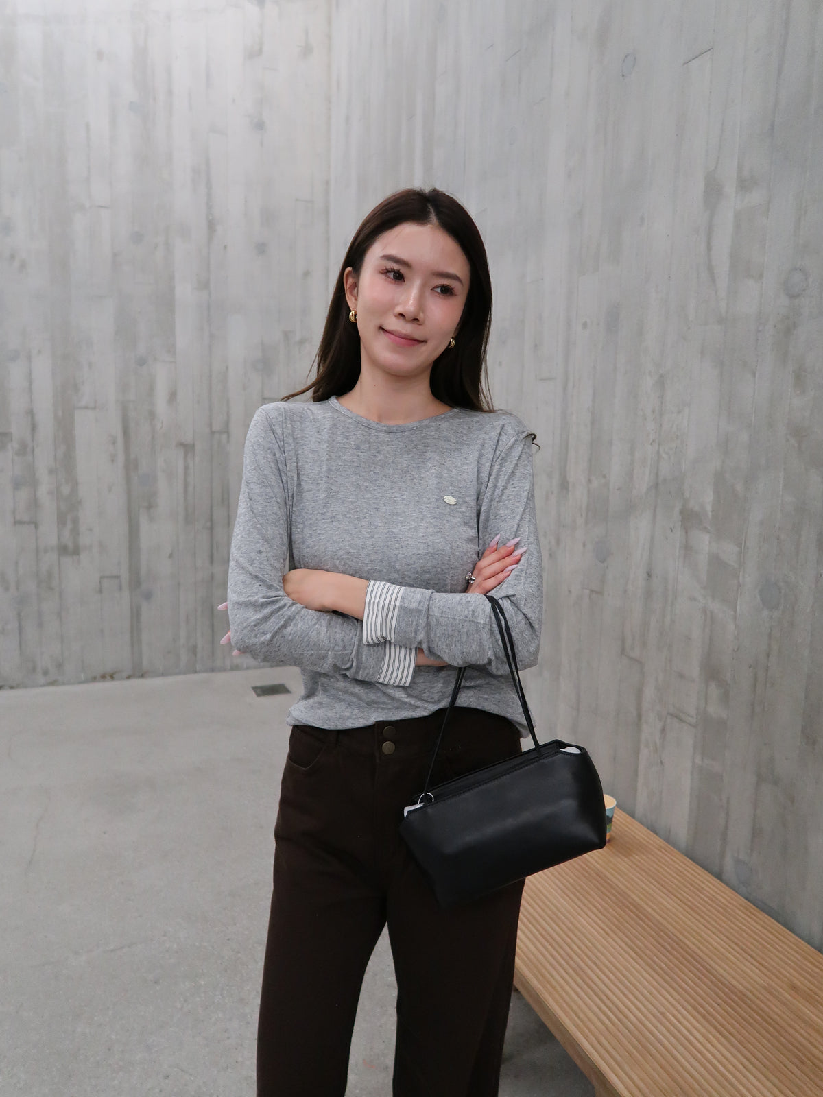 Cotton Thin Lined Long Sleeves Top