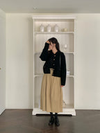 Wool Gold Button Cardigan